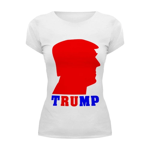 Заказать женскую футболку в Москве. Футболка базовая Трамп (Trump) от mystylez - готовые дизайны и нанесение принтов.