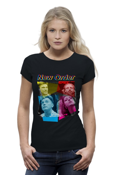 Заказать женскую футболку в Москве. Футболка базовая New Order от OEX design - готовые дизайны и нанесение принтов.