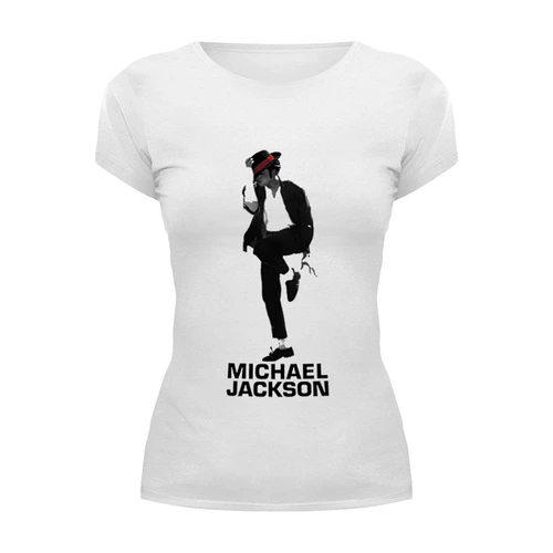 Заказать женскую футболку в Москве. Футболка базовая Michael Jackson от carolina - готовые дизайны и нанесение принтов.