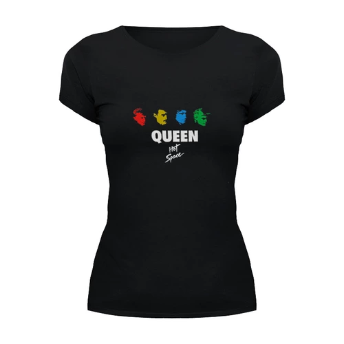 Заказать женскую футболку в Москве. Футболка базовая Queen от Fedor - готовые дизайны и нанесение принтов.