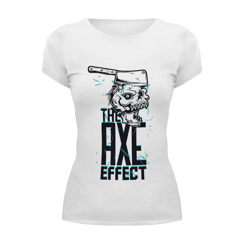 Заказать женскую футболку в Москве. Футболка базовая The AXE Effect от Alex Remington - готовые дизайны и нанесение принтов.