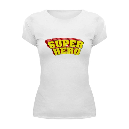 Заказать женскую футболку в Москве. Футболка базовая Super hero от THE_NISE  - готовые дизайны и нанесение принтов.