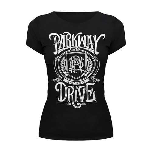 Заказать женскую футболку в Москве. Футболка базовая Parkway Drive от geekbox - готовые дизайны и нанесение принтов.