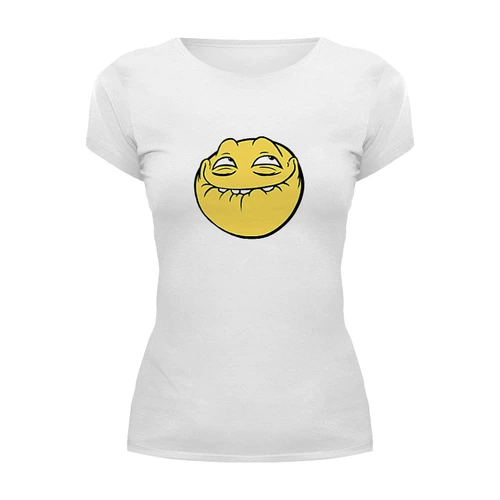 Заказать женскую футболку в Москве. Футболка базовая лицо mem от THE_NISE  - готовые дизайны и нанесение принтов.