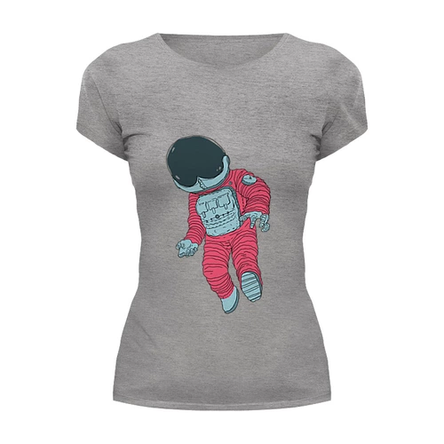 Заказать женскую футболку в Москве. Футболка базовая Космонавт от YellowCloverShop - готовые дизайны и нанесение принтов.