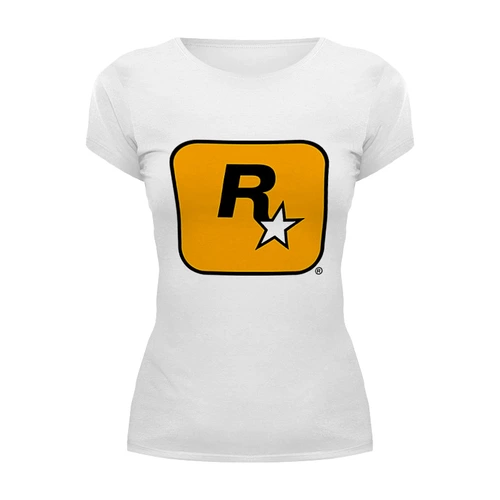 Заказать женскую футболку в Москве. Футболка базовая Rockstar Games от Nalivaev - готовые дизайны и нанесение принтов.