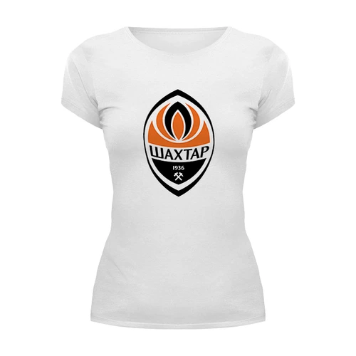 Заказать женскую футболку в Москве. Футболка базовая Шахтар от THE_NISE  - готовые дизайны и нанесение принтов.
