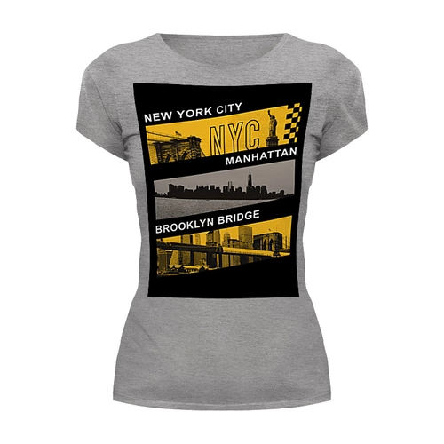 Заказать женскую футболку в Москве. Футболка базовая ✈ Urban Design ✈ от balden - готовые дизайны и нанесение принтов.