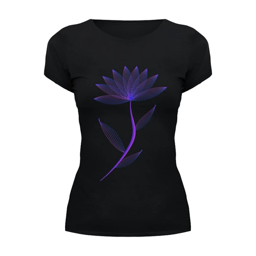 Заказать женскую футболку в Москве. Футболка базовая Flower от Iris  - готовые дизайны и нанесение принтов.