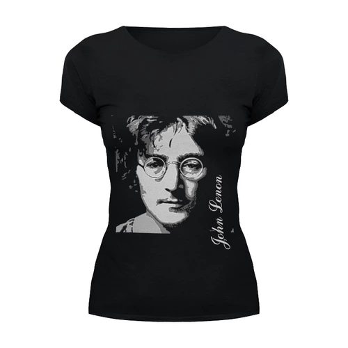 Заказать женскую футболку в Москве. Футболка базовая John Lennon от Goser - готовые дизайны и нанесение принтов.
