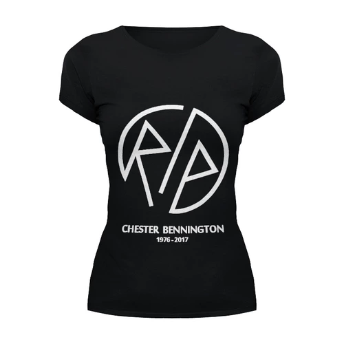 Заказать женскую футболку в Москве. Футболка базовая RIP Chester от skynatural - готовые дизайны и нанесение принтов.