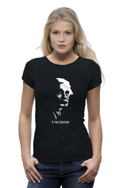 Заказать женскую футболку в Москве. Футболка базовая E for Einstein от Siberian - готовые дизайны и нанесение принтов.