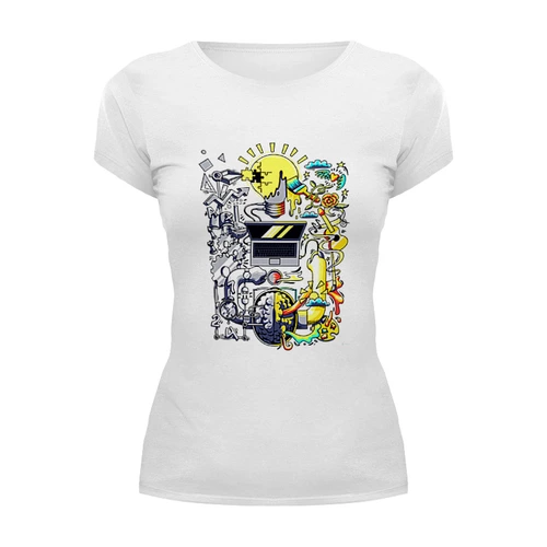 Заказать женскую футболку в Москве. Футболка базовая Абракадабра от T-shirt print  - готовые дизайны и нанесение принтов.