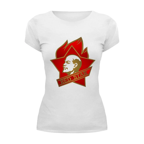 Заказать женскую футболку в Москве. Футболка базовая Red star от gopotol - готовые дизайны и нанесение принтов.