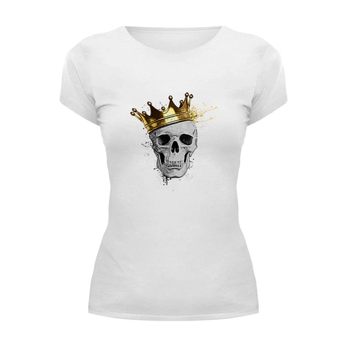 Заказать женскую футболку в Москве. Футболка базовая король  от THE_NISE  - готовые дизайны и нанесение принтов.