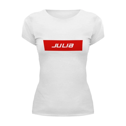 Заказать женскую футболку в Москве. Футболка базовая Julia от THE_NISE  - готовые дизайны и нанесение принтов.
