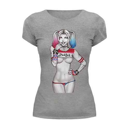 Заказать женскую футболку в Москве. Футболка базовая Харли Квинн (Harley Quinn) от prodesign - готовые дизайны и нанесение принтов.