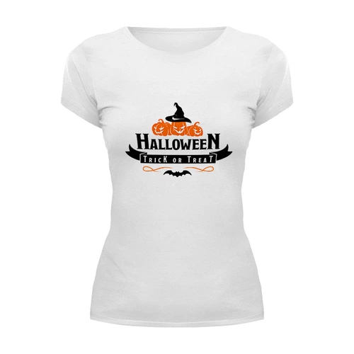 Заказать женскую футболку в Москве. Футболка базовая Halloween   от THE_NISE  - готовые дизайны и нанесение принтов.