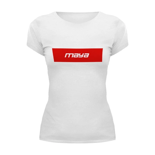 Заказать женскую футболку в Москве. Футболка базовая Имя Maya от THE_NISE  - готовые дизайны и нанесение принтов.