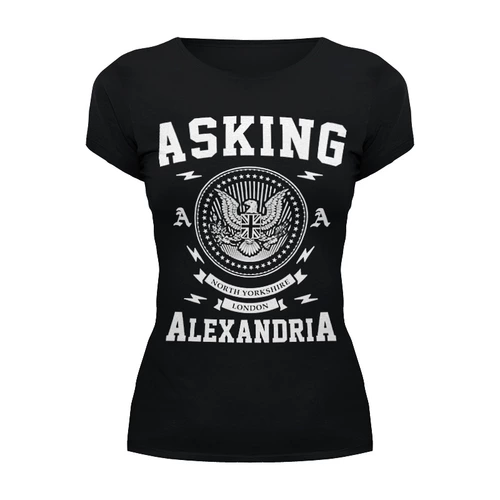 Заказать женскую футболку в Москве. Футболка базовая Asking Alexandria от geekbox - готовые дизайны и нанесение принтов.
