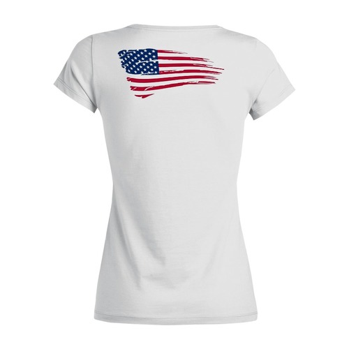 Заказать женскую футболку в Москве. Футболка базовая USA Los Angeles от Nalivaev - готовые дизайны и нанесение принтов.