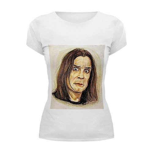 Заказать женскую футболку в Москве. Футболка базовая Ozzy Osbourne  от polinalinden - готовые дизайны и нанесение принтов.