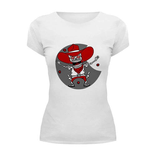 Заказать женскую футболку в Москве. Футболка базовая Скелетон от T-shirt print  - готовые дизайны и нанесение принтов.