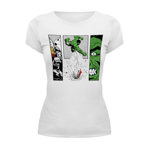 Заказать женскую футболку в Москве. Футболка базовая Комиксы   от T-shirt print  - готовые дизайны и нанесение принтов.