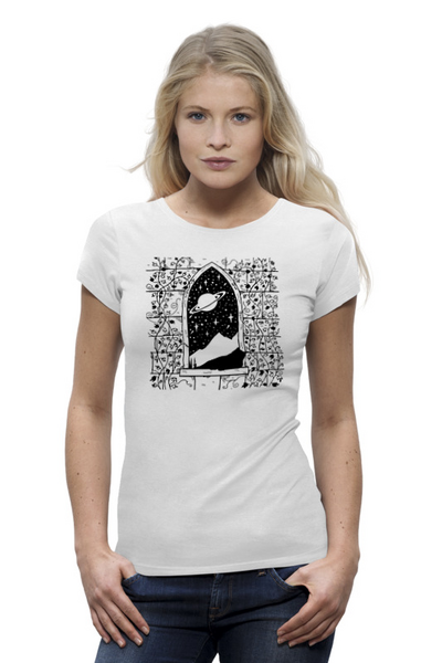 Заказать женскую футболку в Москве. Футболка базовая Windows от oneredfoxstore@gmail.com - готовые дизайны и нанесение принтов.