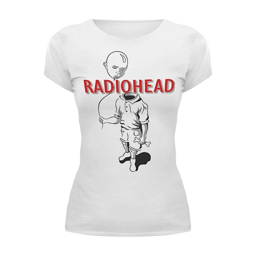 Заказать женскую футболку в Москве. Футболка базовая Radiohead  от geekbox - готовые дизайны и нанесение принтов.