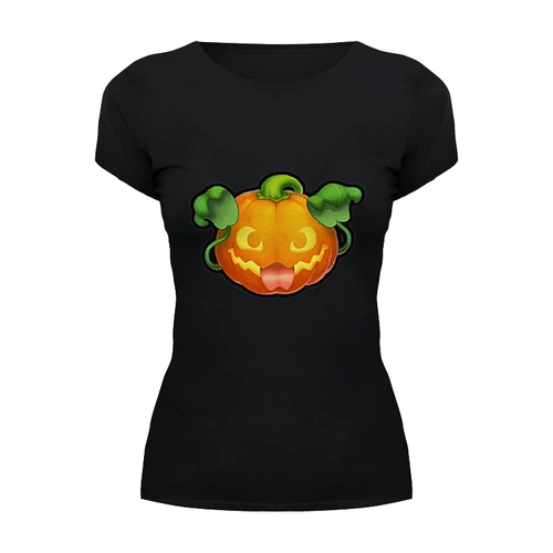 Заказать женскую футболку в Москве. Футболка базовая pumpkin от rinkusu - готовые дизайны и нанесение принтов.