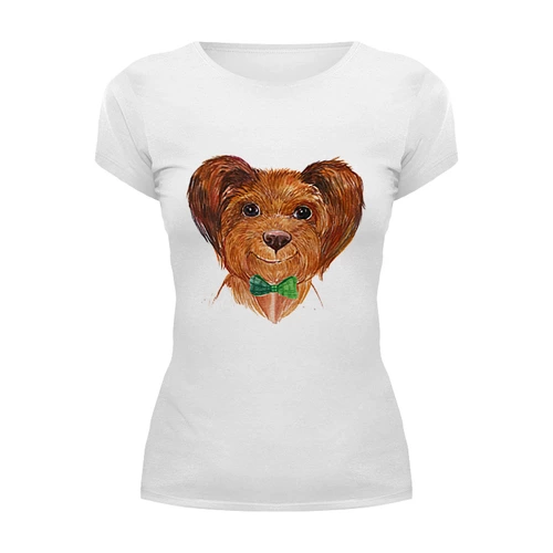 Заказать женскую футболку в Москве. Футболка базовая собака  от t.mitrushova@gmail.com - готовые дизайны и нанесение принтов.