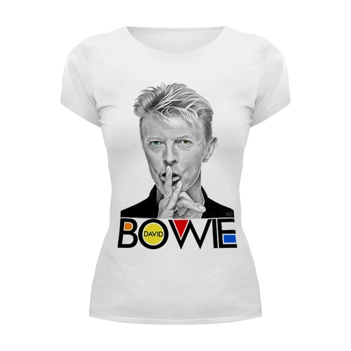 Заказать женскую футболку в Москве. Футболка базовая David Bowie от OEX design - готовые дизайны и нанесение принтов.
