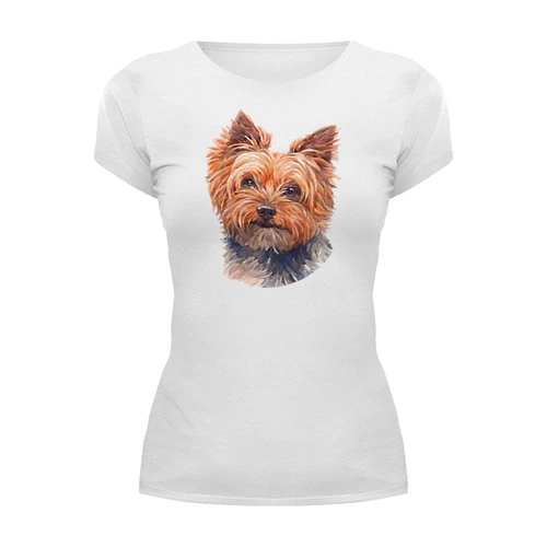 Заказать женскую футболку в Москве. Футболка базовая ❖Yorkshire Terrier❖ от balden - готовые дизайны и нанесение принтов.