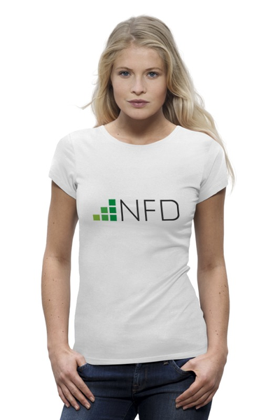 Заказать женскую футболку в Москве. Футболка базовая NeedForData от NeedForData - готовые дизайны и нанесение принтов.