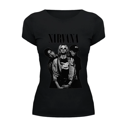 Заказать женскую футболку в Москве. Футболка базовая Nirvana group t-shirt от rancid - готовые дизайны и нанесение принтов.
