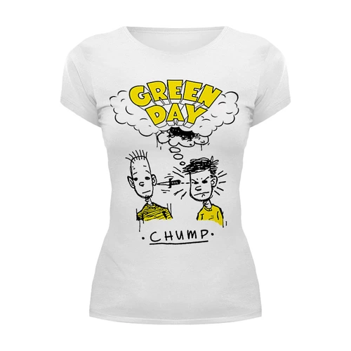 Заказать женскую футболку в Москве. Футболка базовая Green Day от geekbox - готовые дизайны и нанесение принтов.