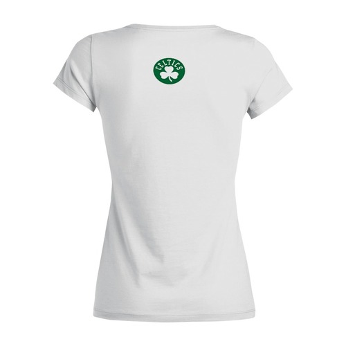 Заказать женскую футболку в Москве. Футболка базовая Boston Celtics белая от oldmasta@gmail.com - готовые дизайны и нанесение принтов.