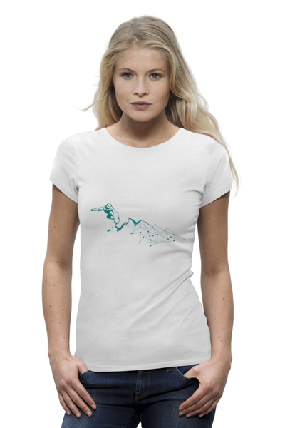 Заказать женскую футболку в Москве. Футболка базовая Snowboard от Roma Mesina - готовые дизайны и нанесение принтов.