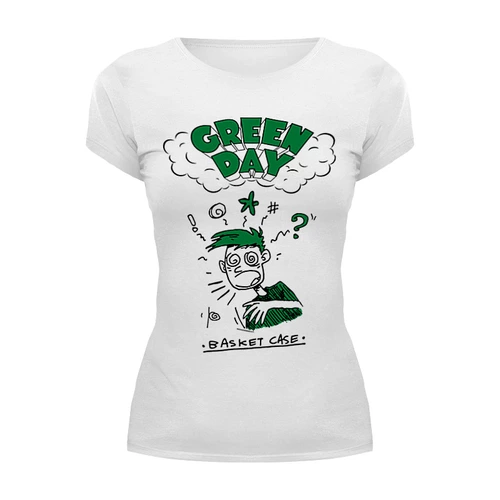 Заказать женскую футболку в Москве. Футболка базовая Green Day от geekbox - готовые дизайны и нанесение принтов.