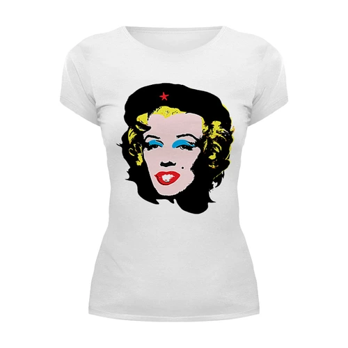Заказать женскую футболку в Москве. Футболка базовая Che Guevara- Marilyn Monroe от zen4@bk.ru - готовые дизайны и нанесение принтов.