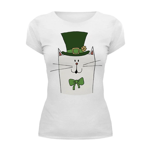 Футболка базовая Ирландский Кот #1138152 в Москве, цена 1 490 руб.: купить  женскую футболку с принтом от printik в интернет-магазине