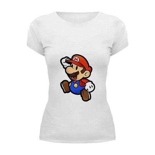 Заказать женскую футболку в Москве. Футболка базовая Марио от YellowCloverShop - готовые дизайны и нанесение принтов.