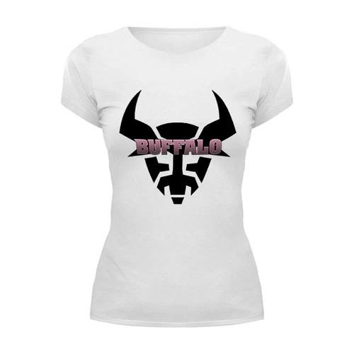 Заказать женскую футболку в Москве. Футболка базовая бык buffalo от DenTen - готовые дизайны и нанесение принтов.