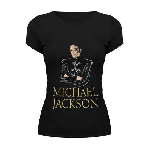 Заказать женскую футболку в Москве. Футболка базовая Michael Jackson от carolina - готовые дизайны и нанесение принтов.