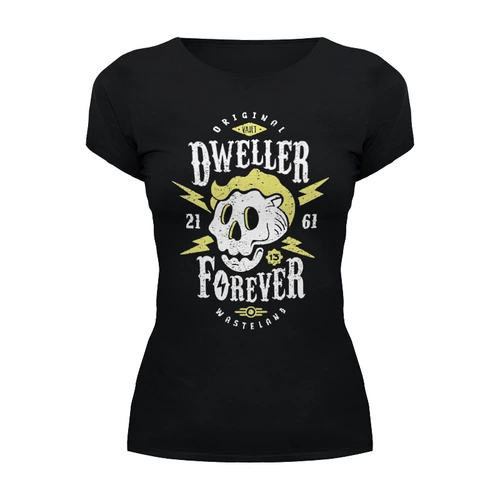 Заказать женскую футболку в Москве. Футболка базовая Dweller Forever от AJIUK - готовые дизайны и нанесение принтов.