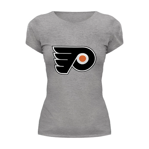 Заказать женскую футболку в Москве. Футболка базовая Philadelphia Flyers / NHL USA от KinoArt - готовые дизайны и нанесение принтов.