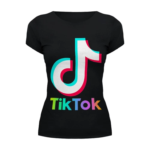 Заказать женскую футболку в Москве. Футболка базовая TIK TOK (Tik Tok video) от vista12761@rambler.ru - готовые дизайны и нанесение принтов.