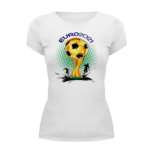 Заказать женскую футболку в Москве. Футболка базовая ✪ЕВРО-2021✪ от balden - готовые дизайны и нанесение принтов.