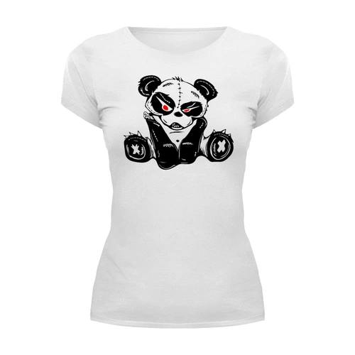 Заказать женскую футболку в Москве. Футболка базовая ❖Angry Panda❖ от balden - готовые дизайны и нанесение принтов.